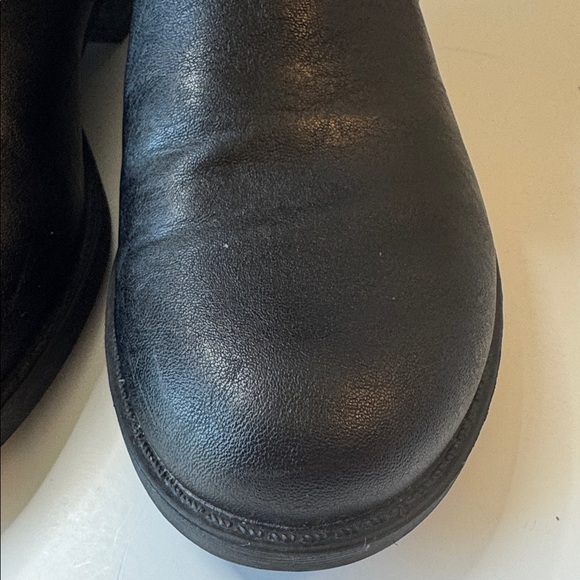 GUESS G Harvest Tall Riding Black Leather Buckle Boots Size 8 - Picture 12 of 16